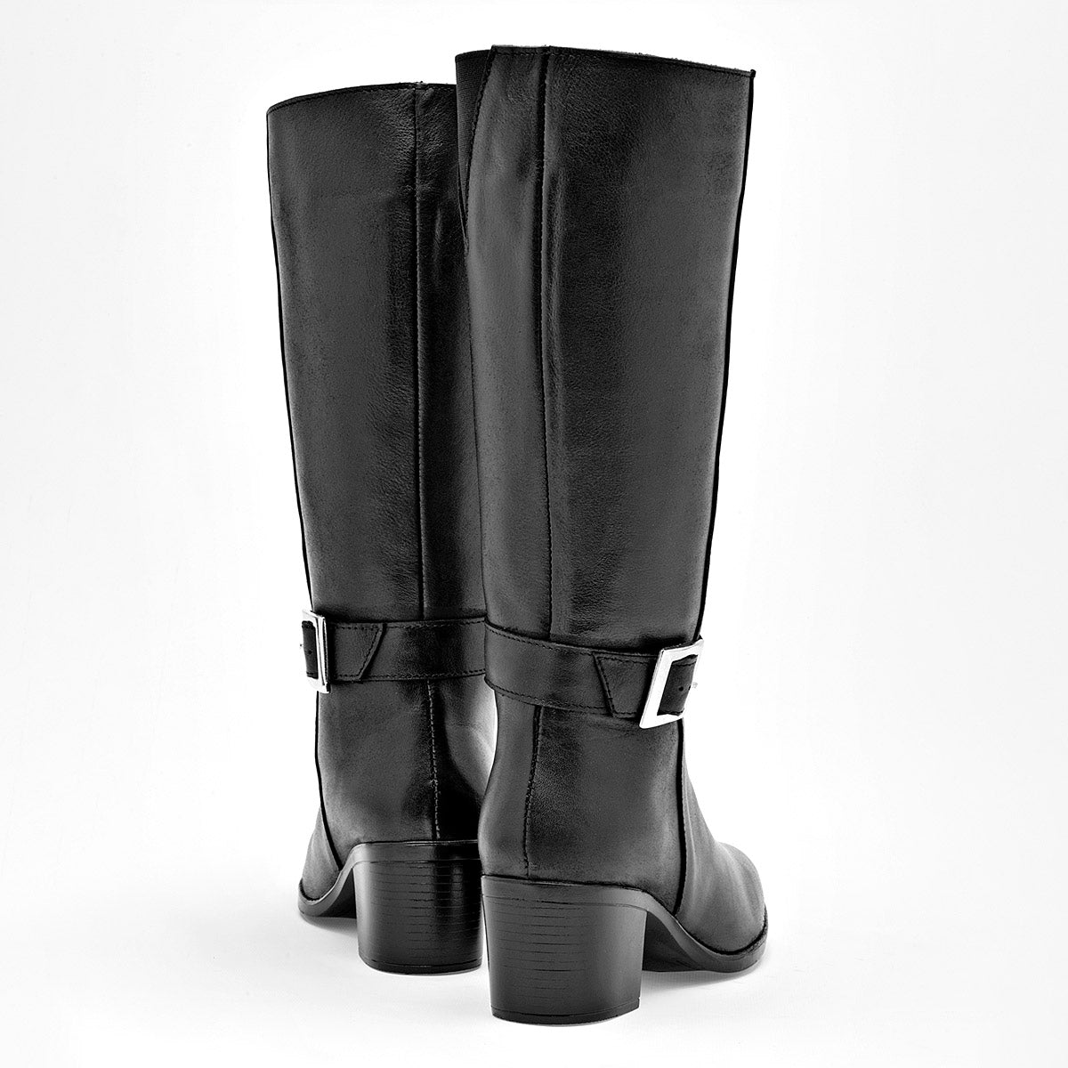 Bota Larga Moramora Para Mujer 157481 Negro Tacon 5 Tubo 34cm