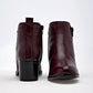 Botin Casual Moramora Mujer Delia Vino tacon  5cm tubo 11cm