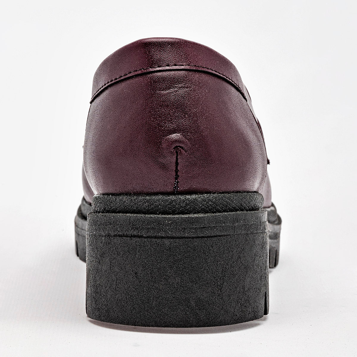 Mocasin Casual Lady One Mujer Ab2336 Vino Tacon 4 Cm