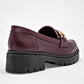 Mocasin Casual Lady One Mujer Ab2336 Vino Tacon 4 Cm