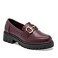 Mocasin Casual Lady One Mujer Ab2336 Vino Tacon 4 Cm