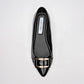 Flats Casuales Charol Lady One Mujer Ls3710 Negro