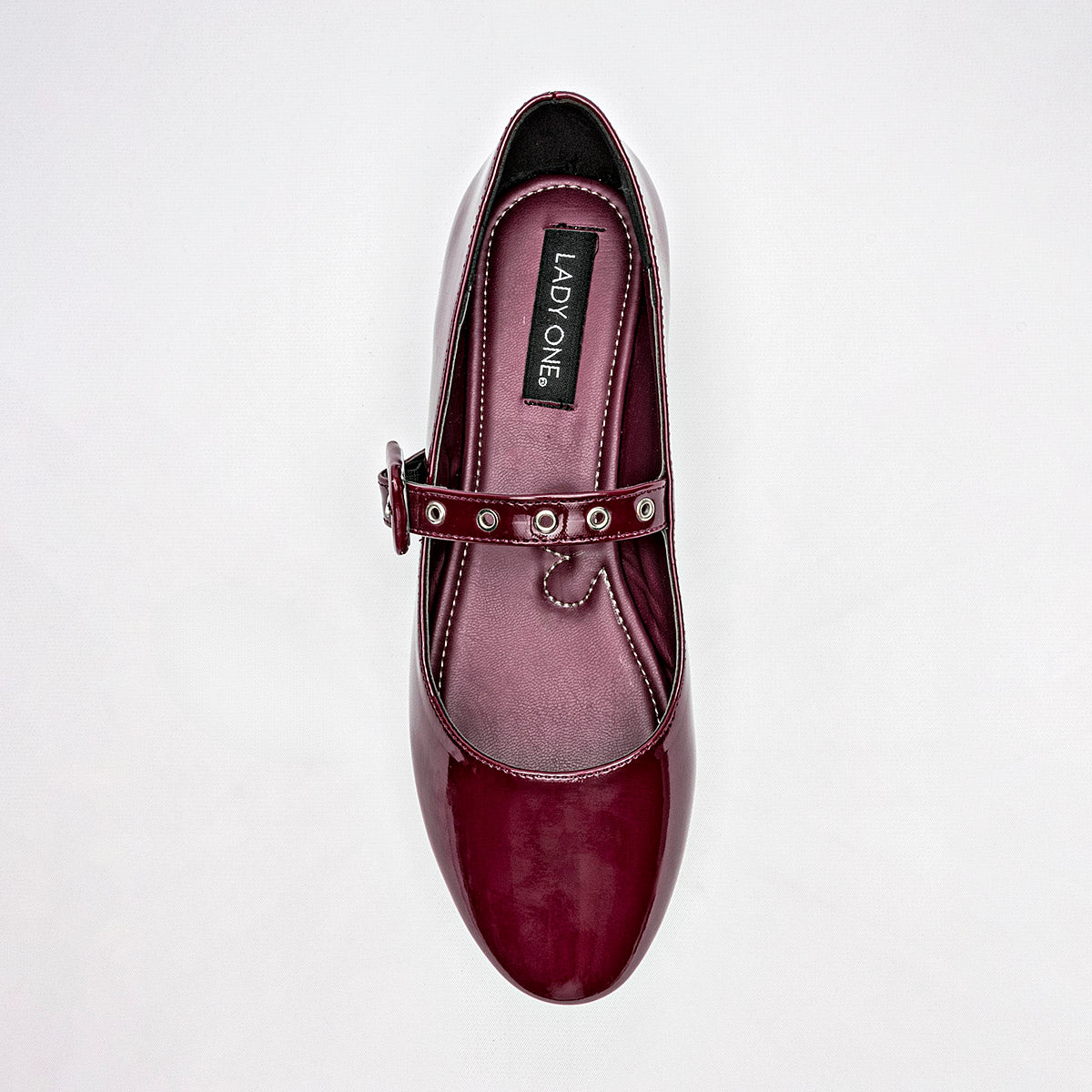 Flats Casuales Charol Mujer Lady One Vrd1123 Vino