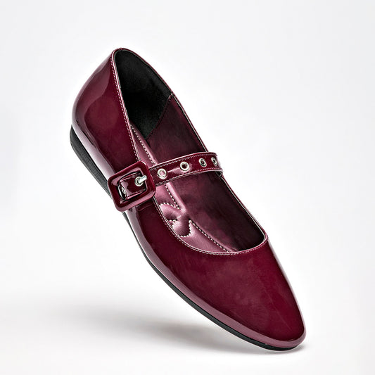 Flats Casuales Charol Mujer Lady One Vrd1123 Vino