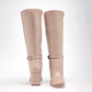 Bota Larga Para Mujer 39702 Color Beige Tacon 7cm Tubo35 Cm