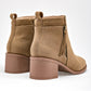 Botin Casual Lady Paulina Mujer 39801 Camel Tacon 6 Cm