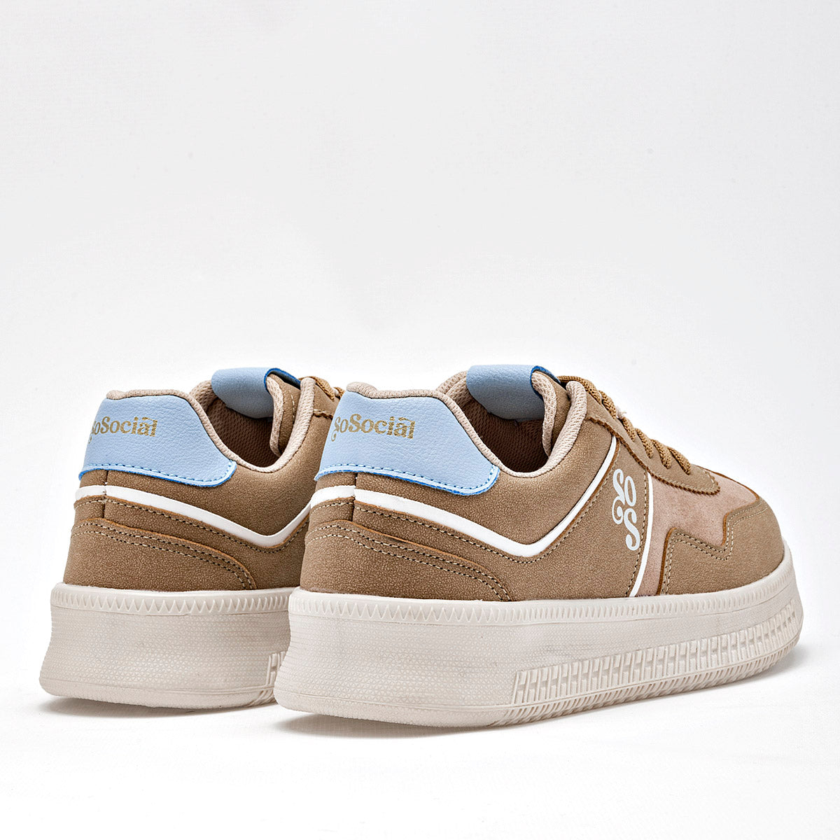 TENIS URBANO MUJER MOONBEAT 5033 CAMEL AZUL