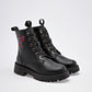 Botin Casual Mora Tierra Mujer Minia Negro Tacon 4 Cm