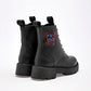Botin Casual Mora Tierra Mujer Minia Negro Tacon 4 Cm