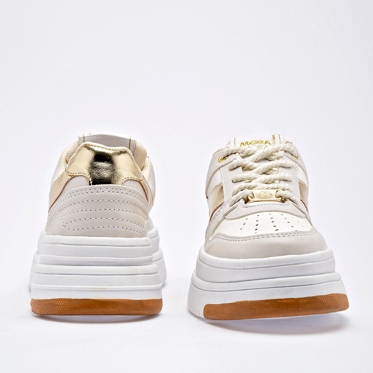 TENIS URBANO MUJER MORAMORA AILEN BLANCO ORO