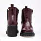 Botin Casual Moramora Mujer Abbie Vino Tacon 7 Cm