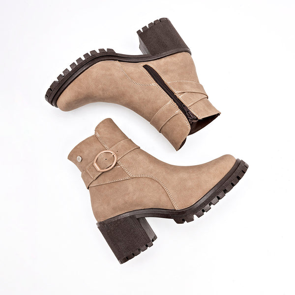      Botin Casual Moramora Mujer Alida Maquillaje Tacon 7 Cm