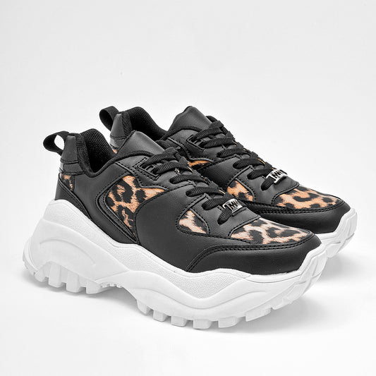 TENIS URBANO MUJER MORAMORA DEVANI NEGRO BEIGE