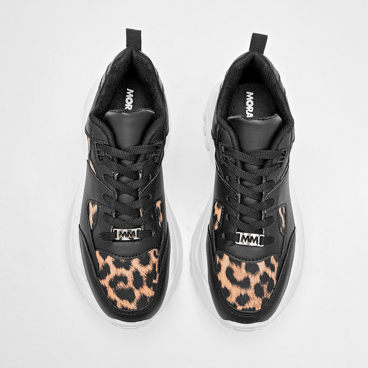 TENIS URBANO MUJER MORAMORA DEVANI NEGRO BEIGE