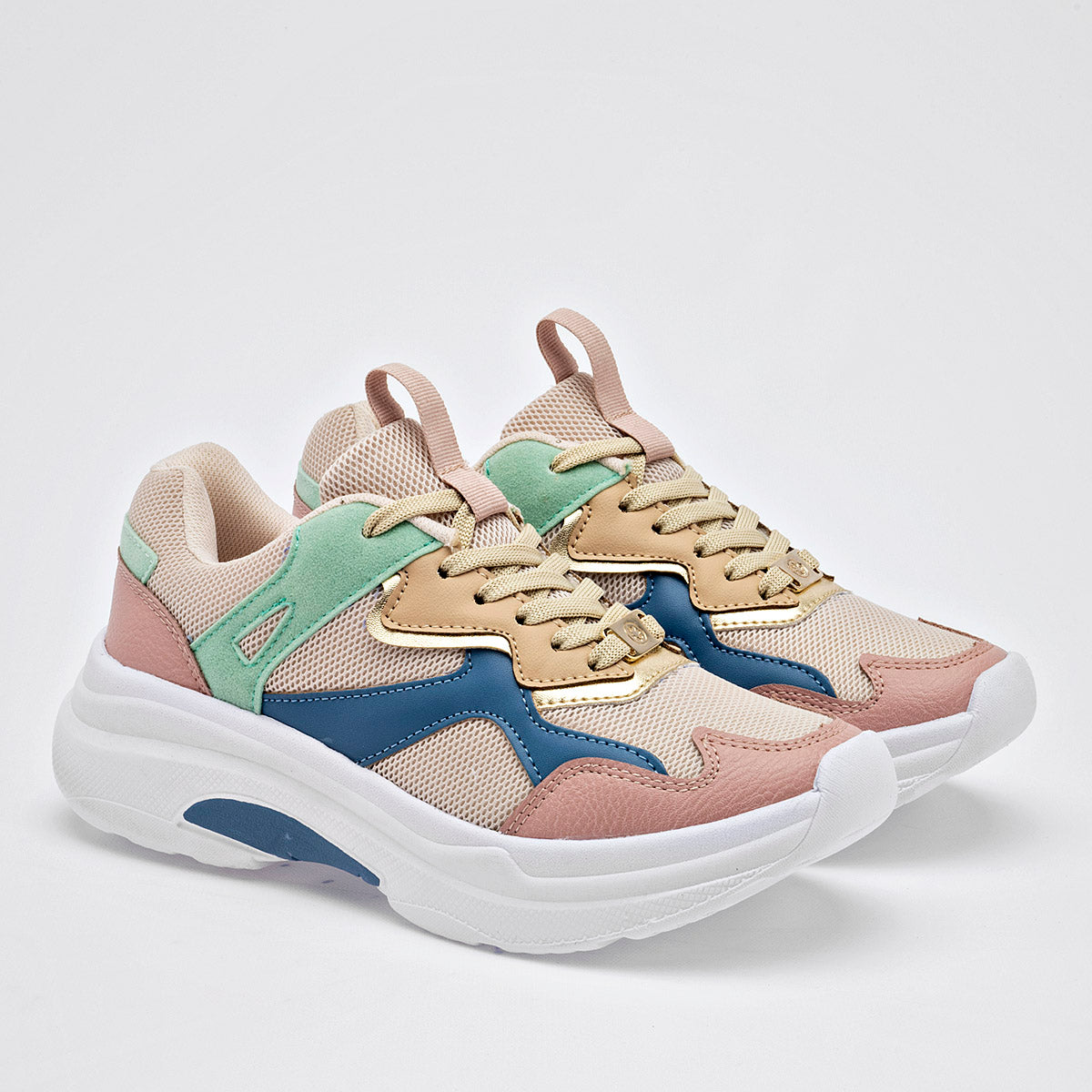 TENIS URBANO MUJER MORAMORA GLADYS BEIGE MULTICOLOR