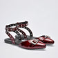 Flats Casual Charol Moramora Mujer Iliana Vino