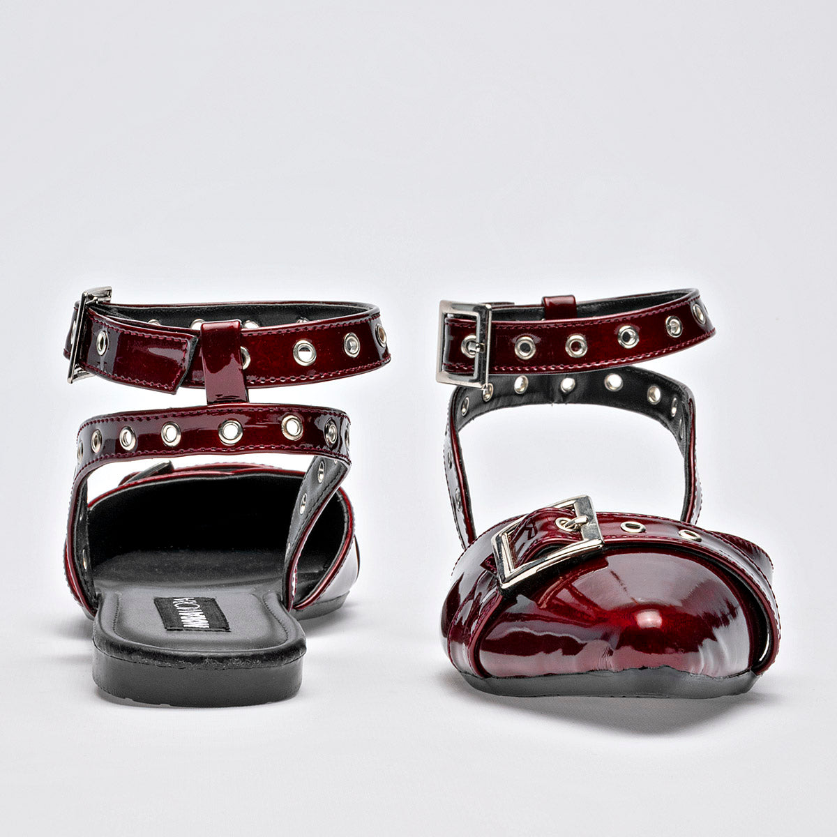 Flats Casual Charol Moramora Mujer Iliana Vino