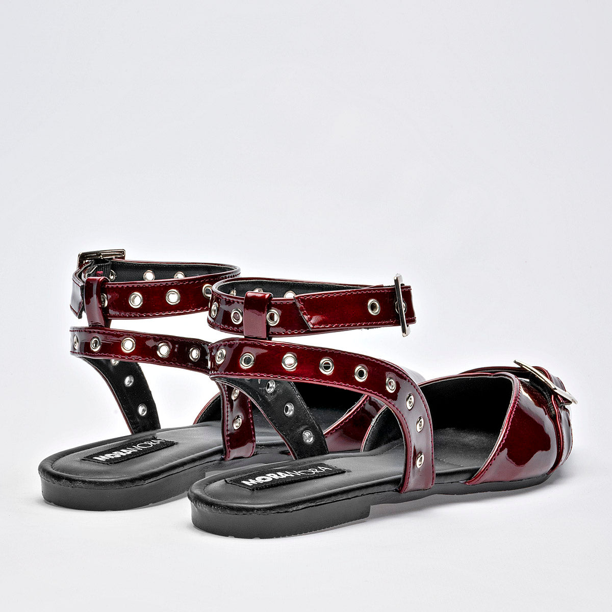 Flats Casual Charol Moramora Mujer Iliana Vino