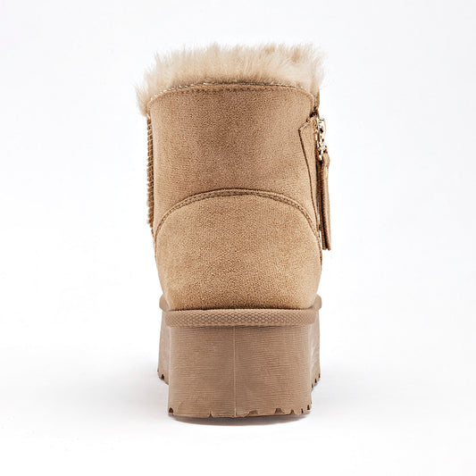 Bota Casual Moramora Mujer Ela Camel Plataforma 5 Cm