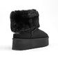 Botin Casual Moramora Mujer Liz Negro Plataforma 5 Cm