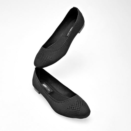 Flats Casuales Moramora Mujer Penny Negro