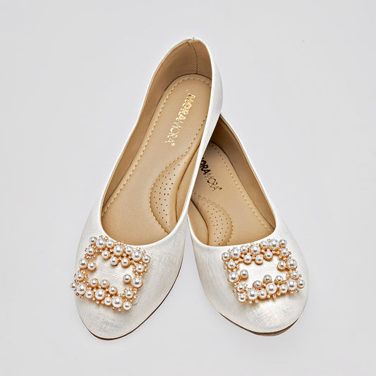 Flats Casuales Moramora Mujer Connie Beige Nacarado