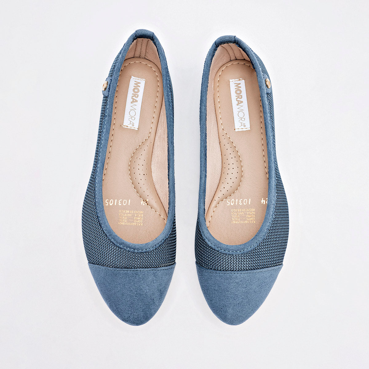Flats Casuales Moramora Mujer Lissa Azul
