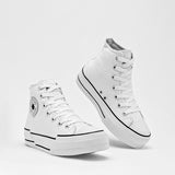      Tenis Chunki Playing Mujer 022plataf Blanco Plataforma 4 Cm