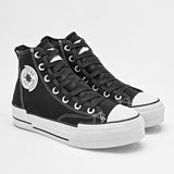 Tenis Chunki Playing Mujer 022plataf Negro Plataforma 4 Cm