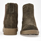 Botin Casual Piel Mujer Moramora Faby Olivo Tubo 12 Cm