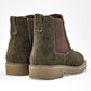 Botin Casual Piel Mujer Moramora Faby Olivo Tubo 12 Cm