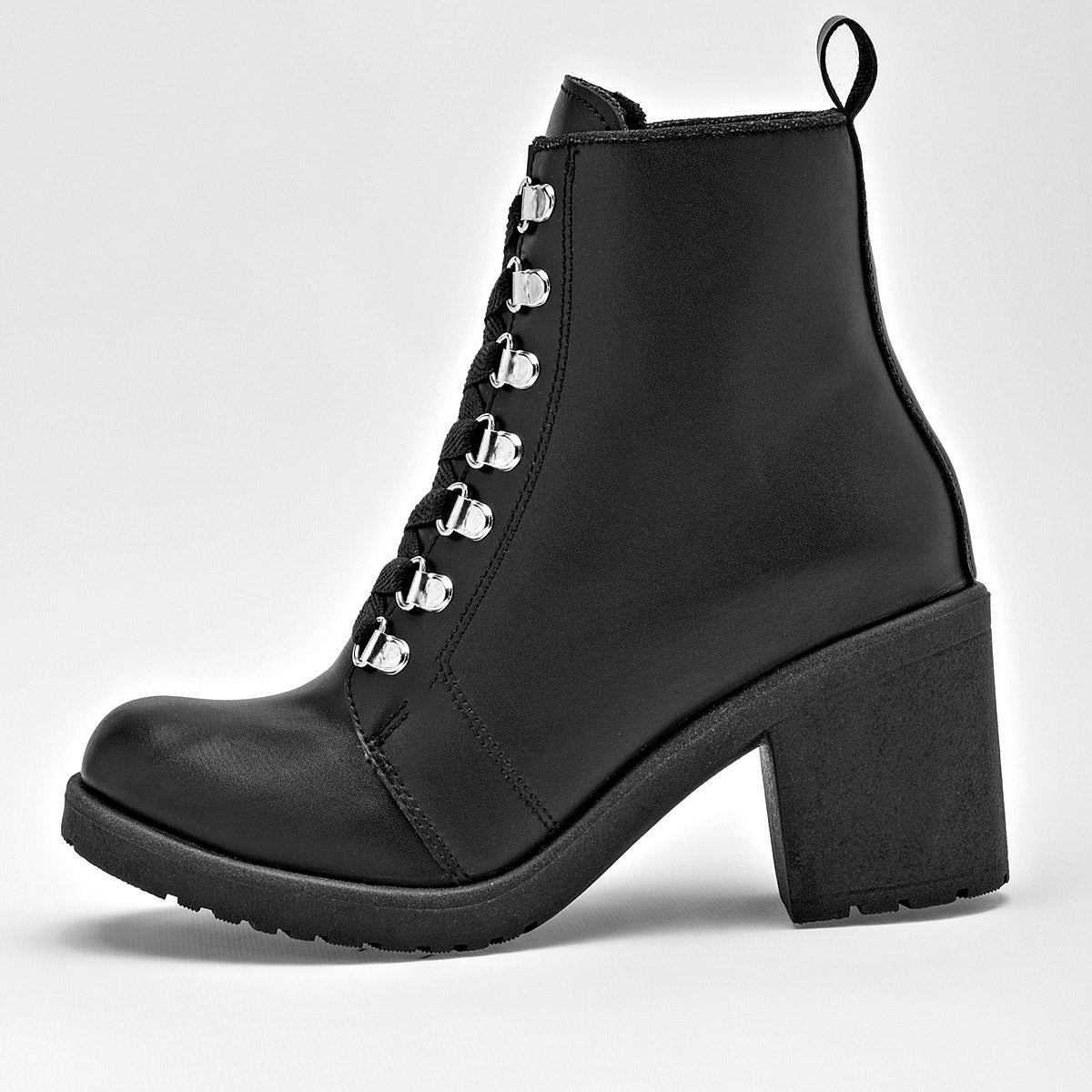 Bota Larga Queen Mujer 502511 Negro Tacon 7 Cm