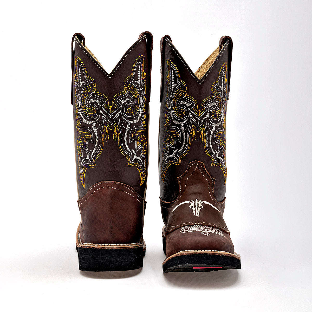 Bota Vaquera Risel Para Mujer 126 Color Cafe Tubo 25 Cm