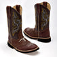      Bota Vaquera Risel Para Mujer 126 Color Cafe Tubo 25 Cm