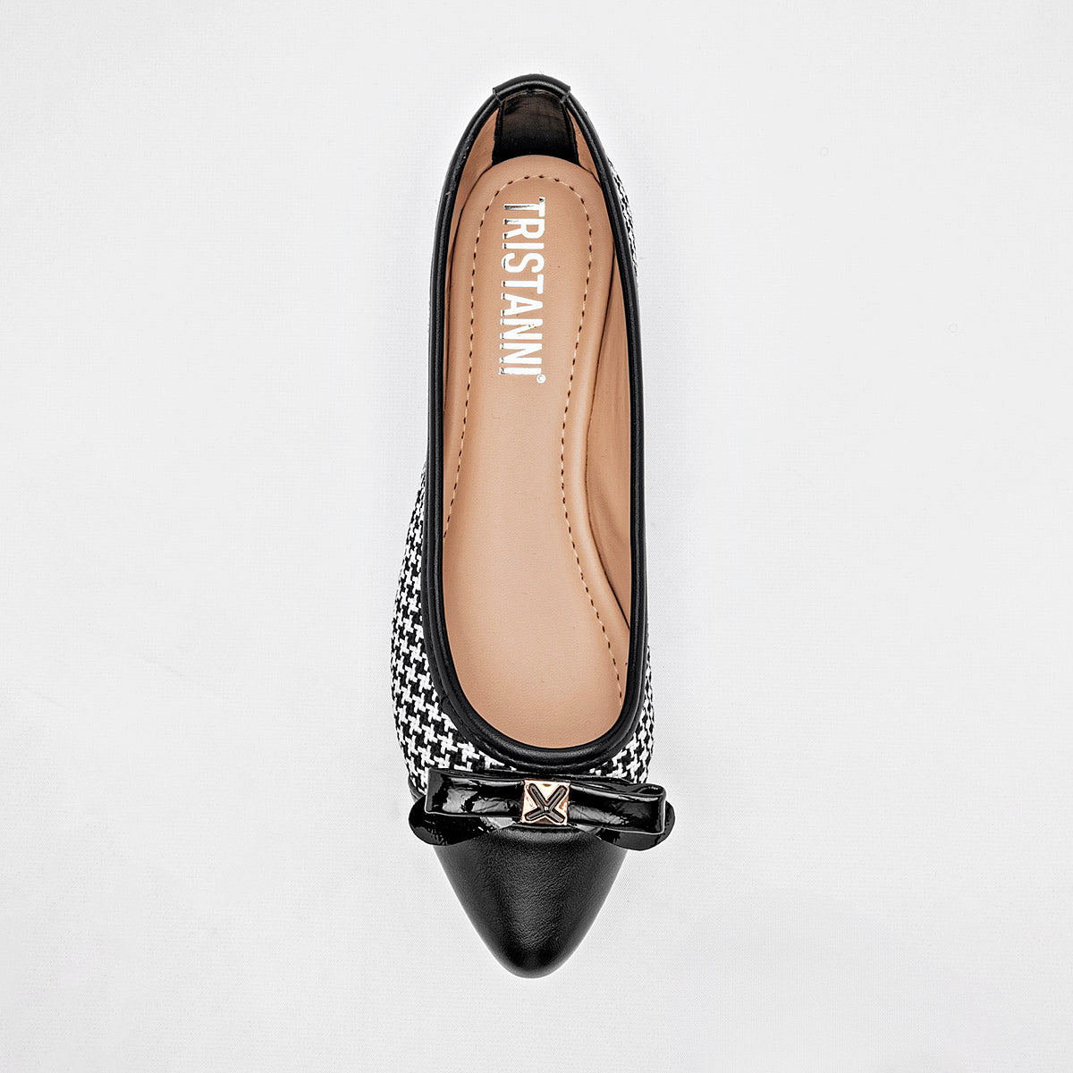 Flats Casuales Tristanni Shoes Mujer 2839 Negro Blanco