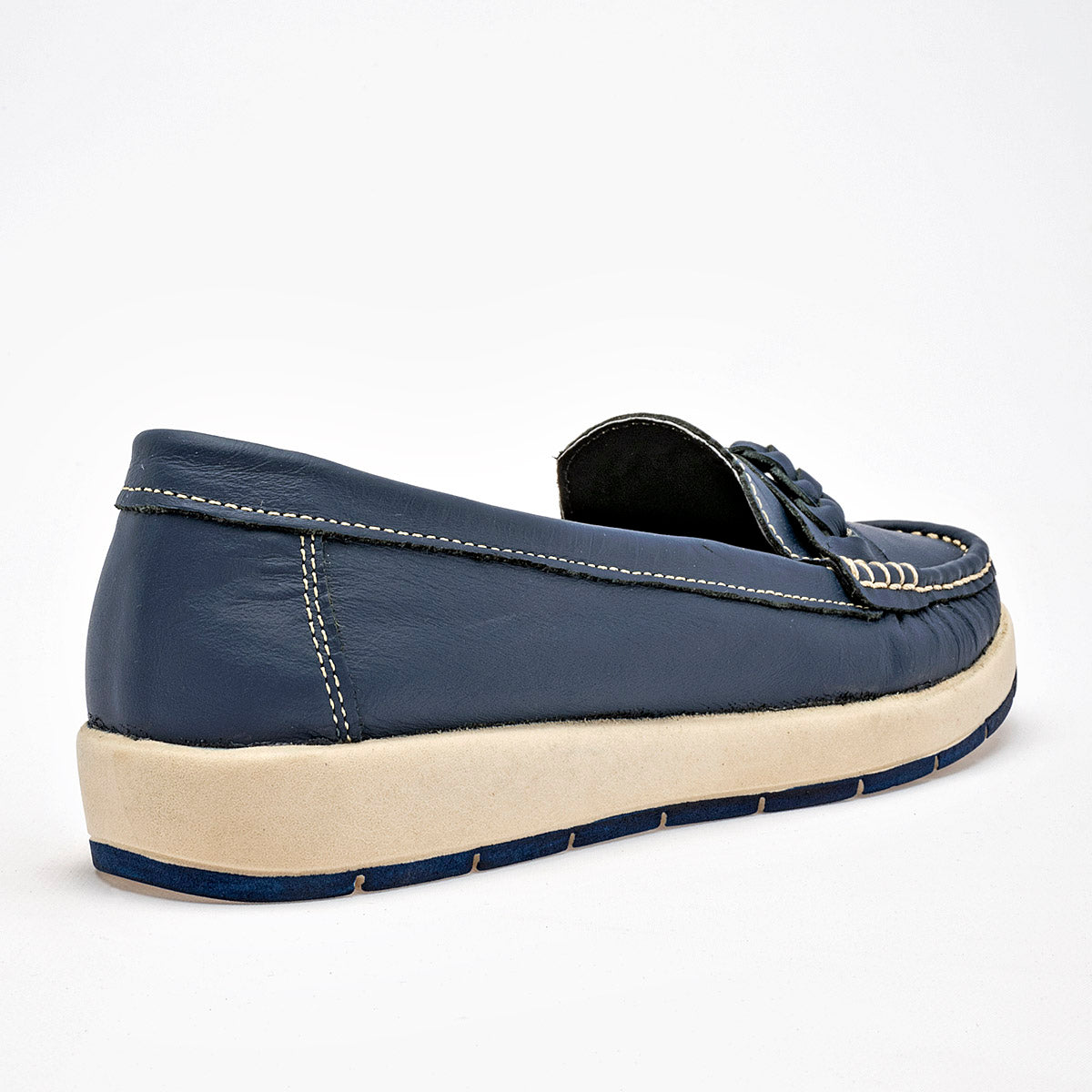 Zapato Confort Piel Tristanni Shoes Mujer 18009 Marino