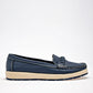 Zapato Confort Piel Tristanni Shoes Mujer 18009 Marino