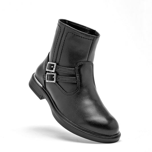      Botin Casual Yuyin Niña 25531 Negro Tubo 11 Cm