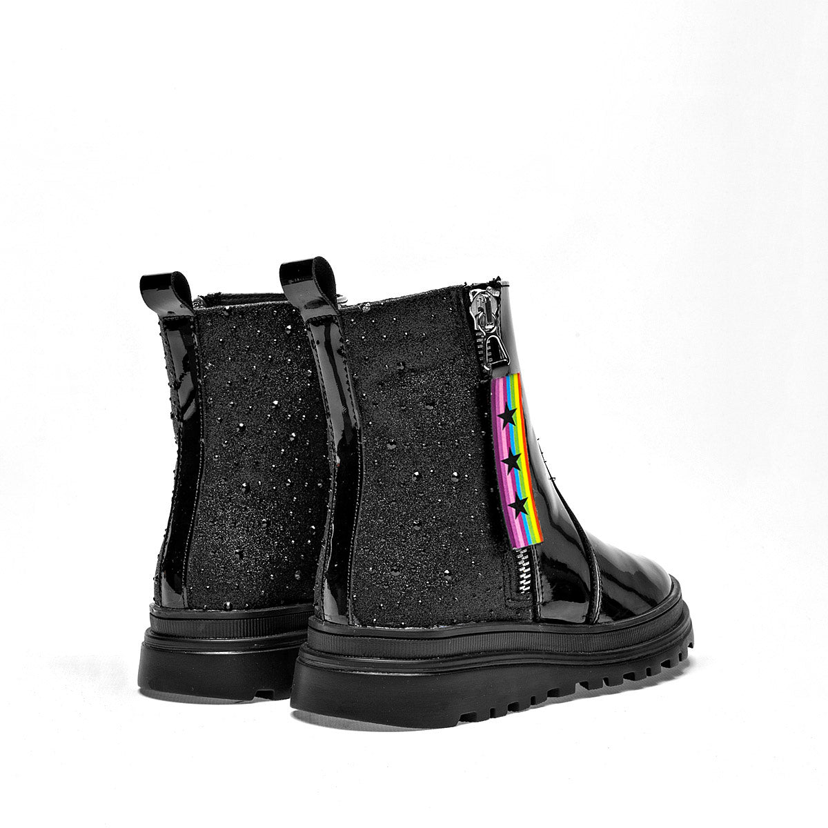 Botin Casual Yuyin Niña 25585 Negro Tubo 12 Cm