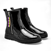 Botin Casual Yuyin Mujer 25585 Negro Tubo 12 Cm
