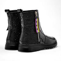 Botin Casual Yuyin Mujer 25585 Negro Tubo 12 Cm