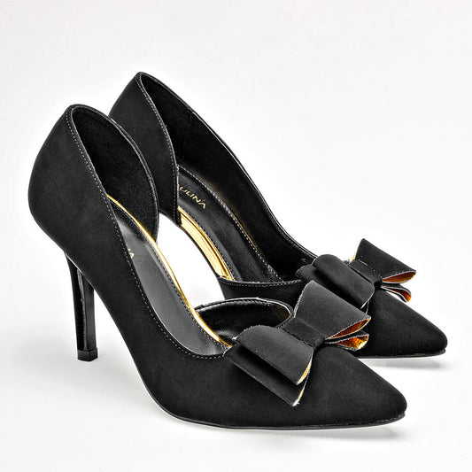 Zapatilla Csual Lady Paulina Mujer 28523 Negro Tacon 9 Cm