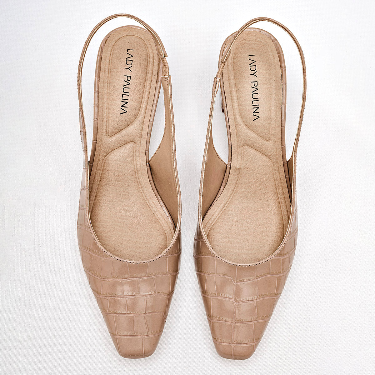 Zapatilla Casual Lady Paulina Mujer 41301 Beige Tacon 6 Cm