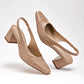 Zapatilla Casual Lady Paulina Mujer 41301 Beige Tacon 6 Cm