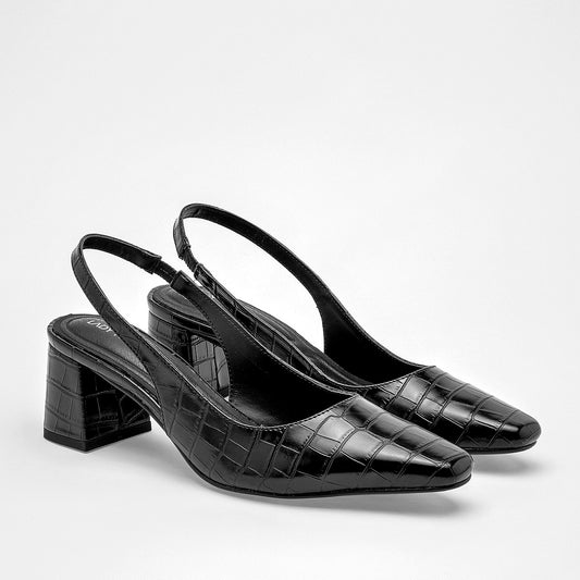 Zapatilla Casual Lady Paulina Mujer 41301 Negro Tacon 6 Cm