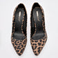 Zapatilla Animal Print Moramora Mujer Erika Beige Tacon 10 cm