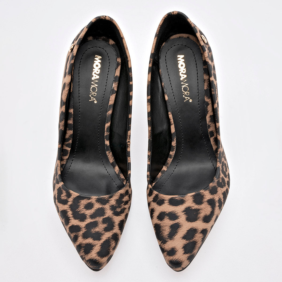 Zapatilla Animal Print Moramora Mujer Erika Beige Tacon 10 cm