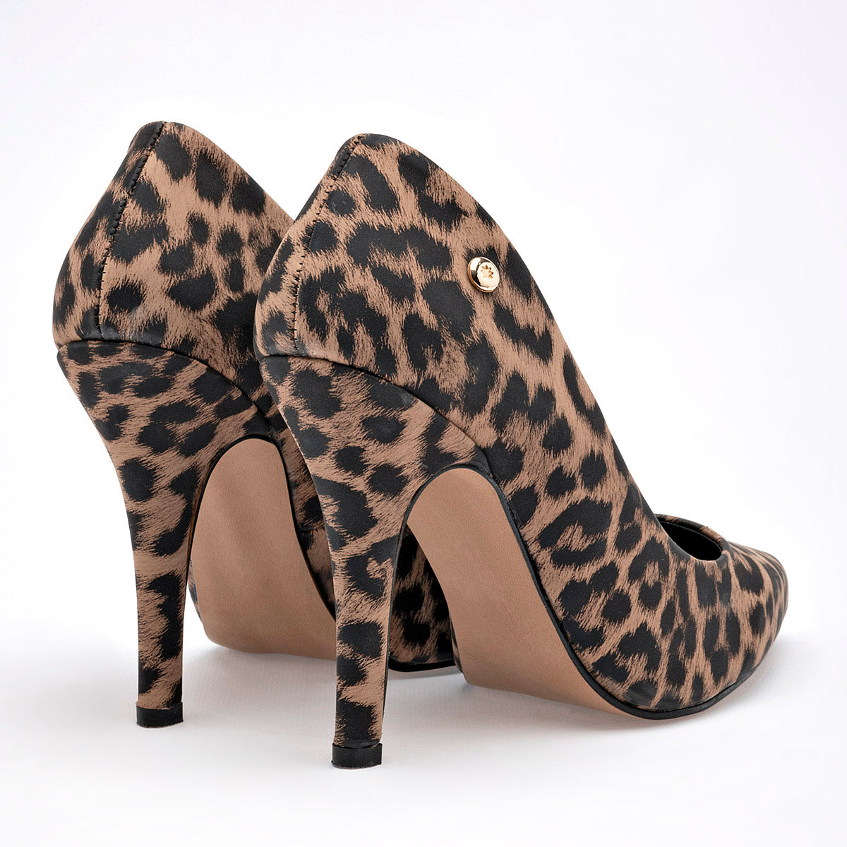 Zapatilla Animal Print Moramora Mujer Erika Beige Tacon 10 cm
