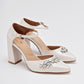 Zapatilla Casual Pietro Alessandro Mujer 2500 Beige Tacon 8 cm