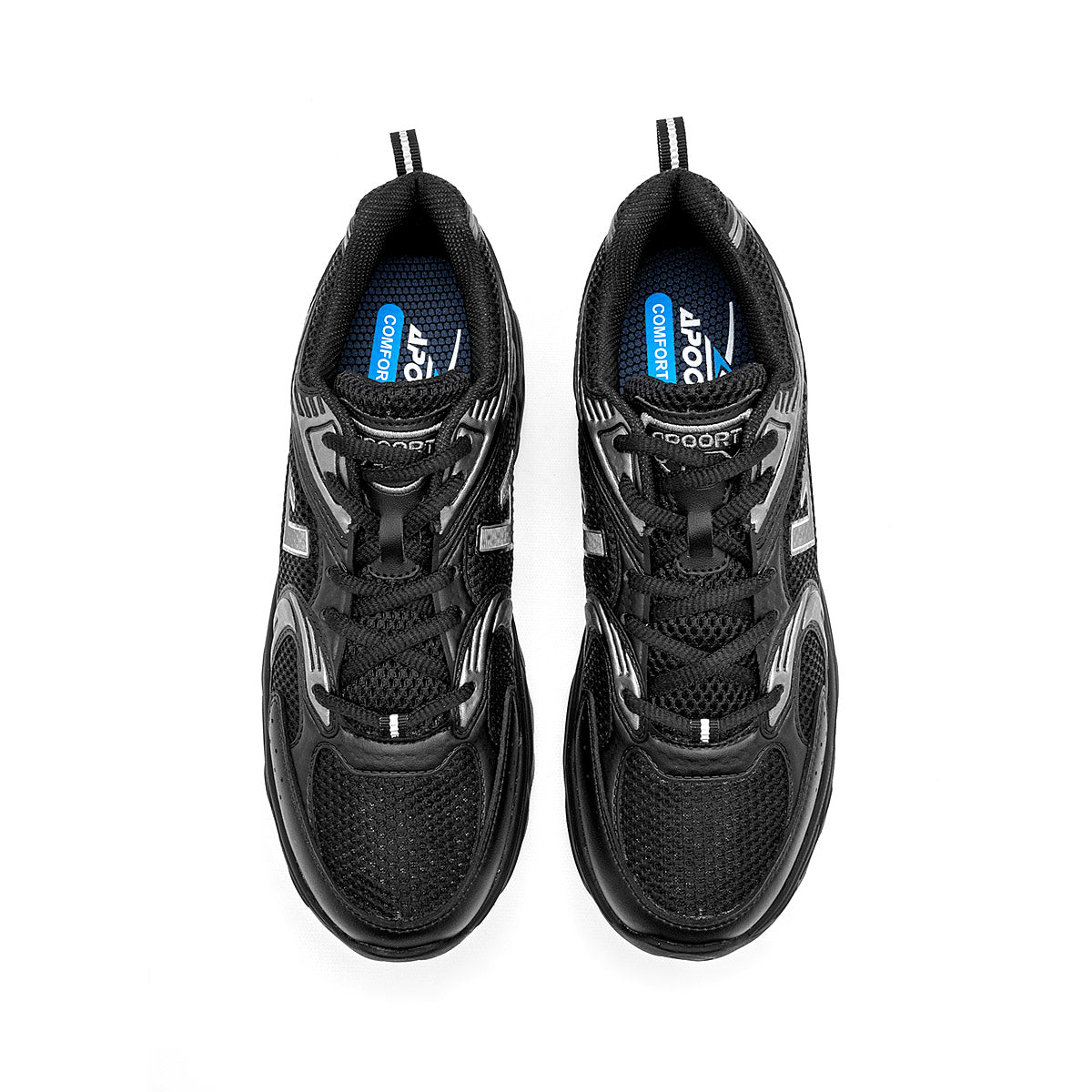 TENIS URBANO HOMBRE APOORT D750 NEGRO GRIS